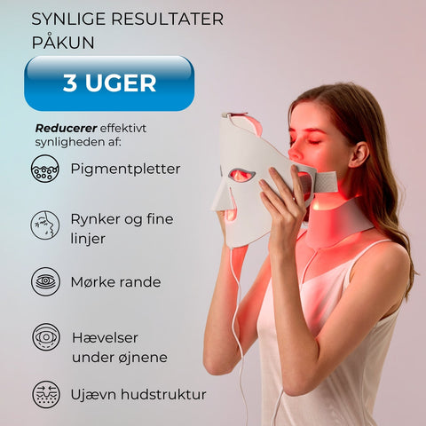 Glowskin Pro® - LED ansigts- og halsmaske