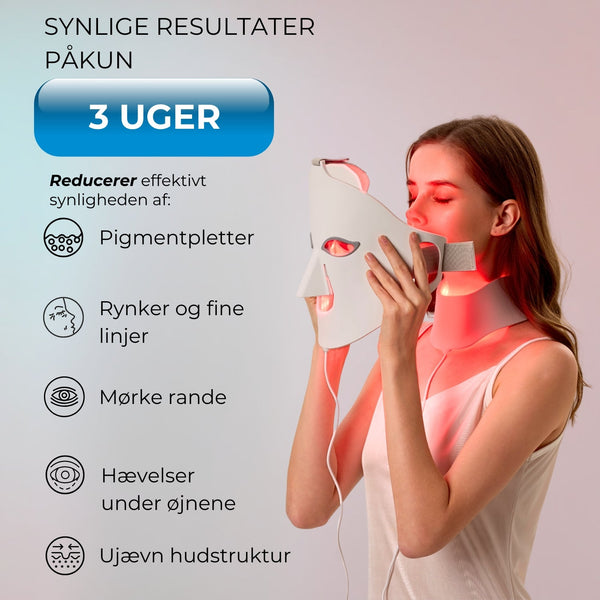 Glowskin Pro® - LED ansigts- og halsmaske