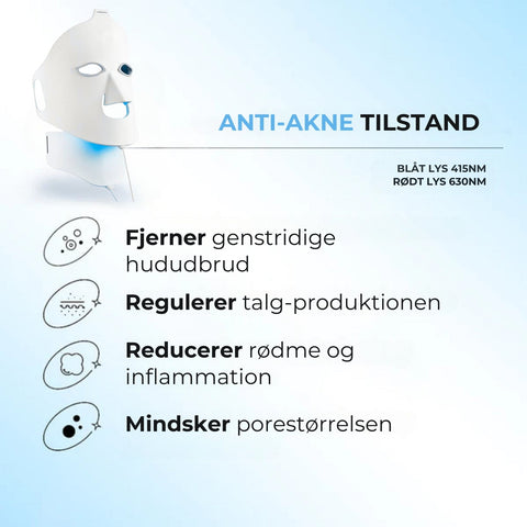 Glowskin Pro® - LED ansigts- og halsmaske