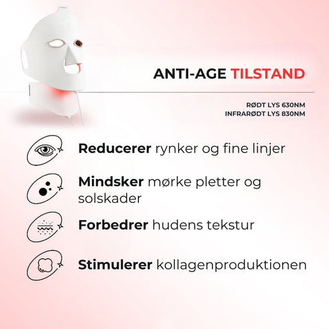 Glowskin Pro® - LED ansigts- og halsmaske